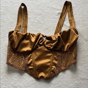 Gold Lace Bustier